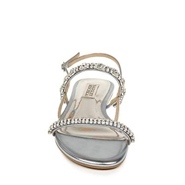 Imagem de Badgley Mischka Sandália rasteira feminina, Couro champanhe, 35