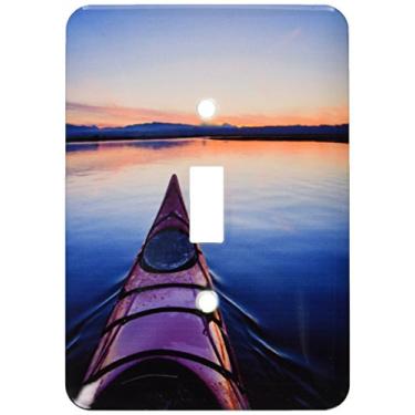 Imagem de 3dRose lsp_95680_1" Washington. Caiaque ao nascer do sol em Skagit Bay-US48 GLU0210-Gary Luhm Interruptor único, multicolorido