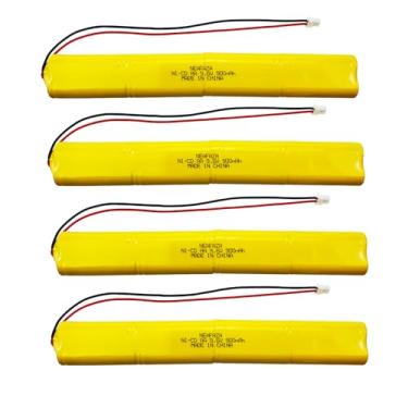 Imagem de NEAFAZA BBAT0043A Ni-Cd 9,6V 900mAh bateria de iluminação de emergência compatível com ELBB003 ELB-B003 ELB-B004 ELBB004 OSI OSA228 DANTONA CUSTOM-306-U BBAT0044A BAA-96 (pacote com 4)