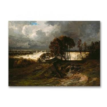 Imagem de LTY ADHML Storm, The Quarry at Montmartre. Reprodução de pinturas famosas. Arte de parede em tela. Pôsteres e impressões. Imagem clássica para decoração de casa 40 x 56 cm sem moldura