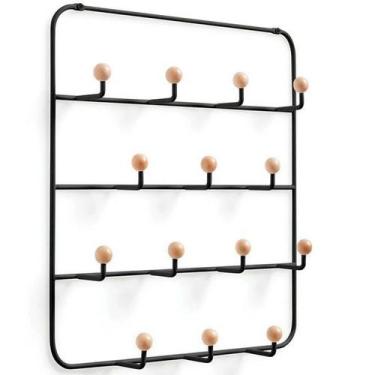 Imagem de Estique Multi - Cabideiro C/ 14 Ganchos PRETO/NOZ Clean UMBRA