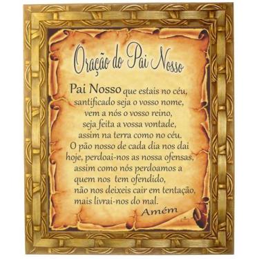 Imagem de Quadro Da Oração Do Pai Nosso, Mod. 02, Tam.30x25cm. Angelus