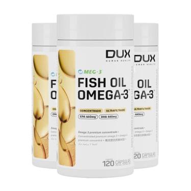 Imagem de Kit 3 Ômega 3 Dux Fish Oil Sem Sabor 120 Cápsulas