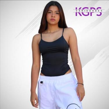 Imagem de Body Alcinha Básica Casual Tecido Suplex - Preto  Confortavel - Cowgui