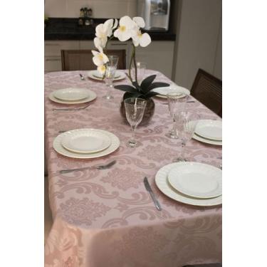 Imagem de Toalha de Mesa Jacquard Retangular Glamour Luxo 4 Metros 4,00x1,35 - R