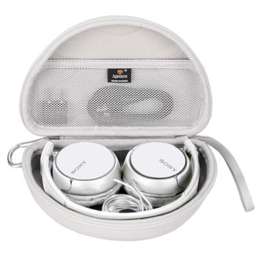 Imagem de Aproca Capa de armazenamento portátil rígida cinza, para fones de ouvido Sony ZX Series MDR-ZX110 / MDR-ZX110NC com cancelamento de ruído
