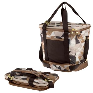 Imagem de CleverMade Bolsa térmica dobrável, refrigerador de carro para viagem e praia com 24 latas, alça de ombro, abridor de garrafas, ótimo refrigerador de carro para viagens, fácil de limpar, bolsa térmica