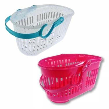 Imagem de Cesto Prendedor De Roupa Para Pendurar No Varal Plástico - Elite