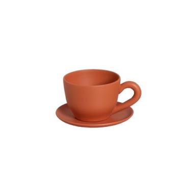 Imagem de Cachepot Consumê com Pires Decorativo em Cerâmica Home P Terracota - S