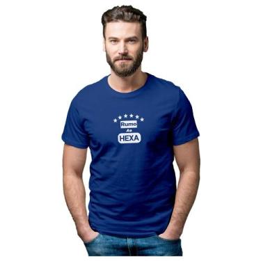 Imagem de Camiseta Brasil na Copa Rumo ao Hexa - Novomanto, Azul, P