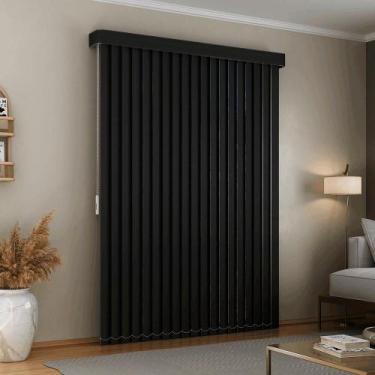 Imagem de Persiana Vertical Tecido Com Bandô L 1,90 X 2,30 A Preta - Crisdan