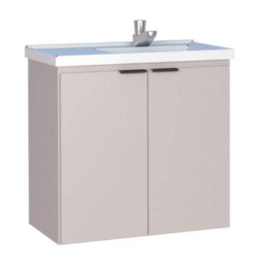 Imagem de Gabinete de Banheiro Nude em Madeira com Lavatório Aster 60 Cozimax