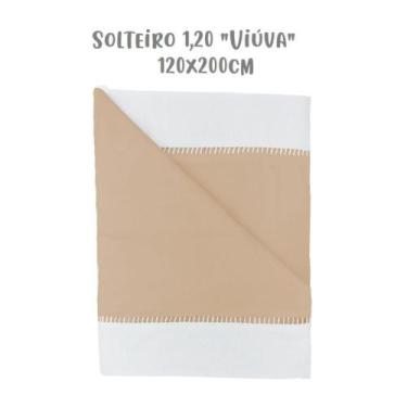 Imagem de Jogo de Lençol 3 Peças Solteiro Viúva 1,20 Ponto Palito Nude Arrumadin