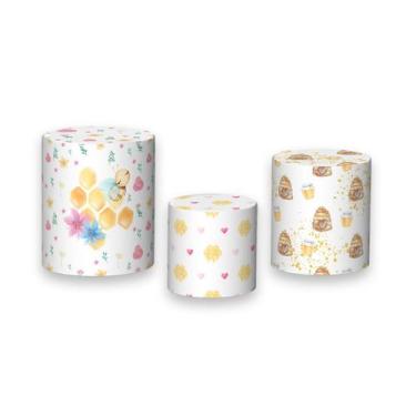 Imagem de Trio De Capa Cilindro - Abelhinha Aquarela Cute 002 - Via Cores
