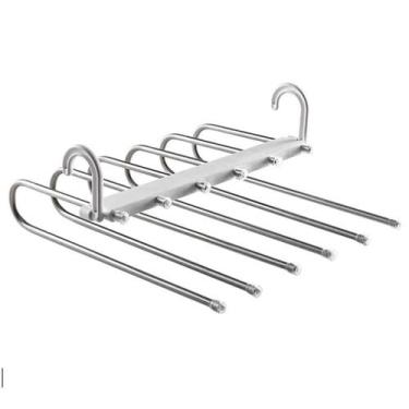 Imagem de Cabide Multifuncional Dobrável Com 5 Ganchos Em Aço Inox - HOME