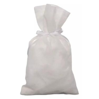 Imagem de Kit com 10 saquinho surpresa de tnt branco 15x15 - DE UMA MARIA PARA O