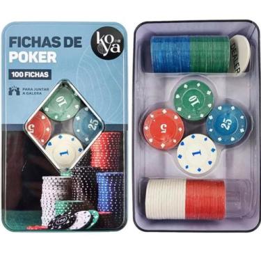 Imagem de Kit 100 Fichas de Poker Numeradas Profissional Jogo Pôquer - KoyA