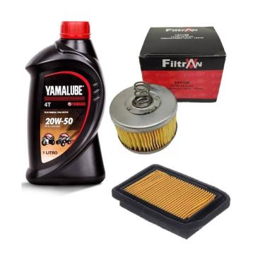 Imagem de Kit Troca De Óleo Crosser Fazer Factor 150 Yamalube 20W-50 4T 1L + 1 Filtro Óleo + 1 Filtro Ar Tecfil