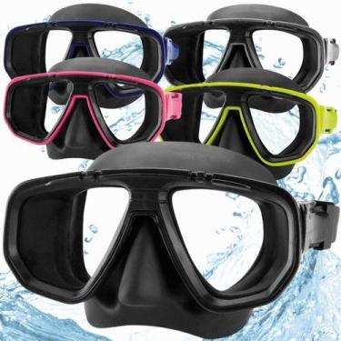 Imagem de Máscara Mergulho Dua Seasub Lente De Vidro Temperado, Rosa