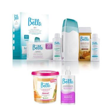 Imagem de Kit para Depilação Roll on + Cera Natural 1,3kg- Depil Bella