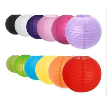 Imagem de Lanterna Japonesa Chinesa Balão Para Decoração 30cm - Bazar, Verde