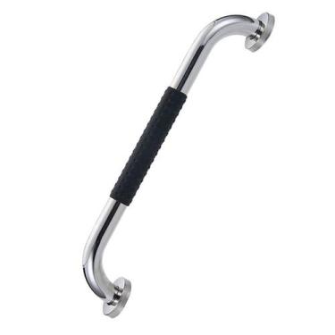 Imagem de Barra de Apoio 40cm Inox Suporte Antiderrapante Acessibilidade Idoso C