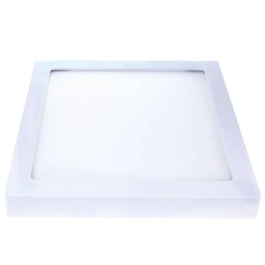Imagem de Plafon Painel de Led Avant Alu 24W Amarelo 3000K 1680 Lúmens Quadrado de Sobrepor 30x30cm Bivolt