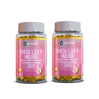 Imagem de Kit 2 Ômega Mulher 3-6-9 120 Cápsulas 1000mg Status Verde