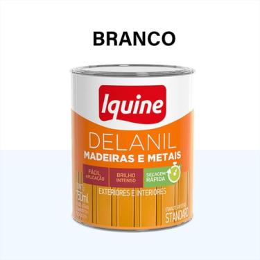 Imagem de Tinta Esmalte Madeira e Metais Ultra Resistivo 750mL  Iquine, Branco B