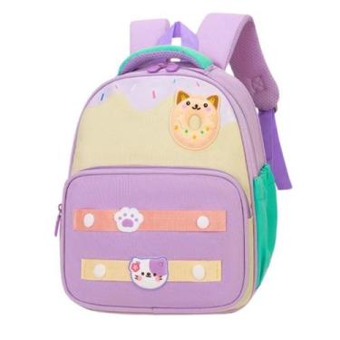 Imagem de Mochila escolar infantil pet donuts - Malissima, Rosa