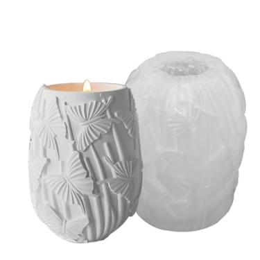 Imagem de Molde de frasco de vela de silicone, copo redondo, molde de silicone, cilindro de concreto, molde de garrafa, suporte de vela para armazenamento de velas, caixa de joias, vaso aromático (padrão