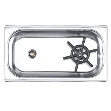 Imagem de Lavadora de Copos Automática de Aço Inoxidável 114MM - Torneira Sem Barra Limpa R Pia Máquina de Lavar Louça Torneira de Alta Pressão para Casa e Bar - Tamanho Médio G1/2 Sem