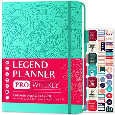 Imagem de Legend Planner PRO – Planejador de vida semanal e mensal de luxo para aumentar a produtividade e atingir seus objetivos. Caderno organizador de gerenciamento de tempo – Sem data – 17,78 x 25,4 cm capa