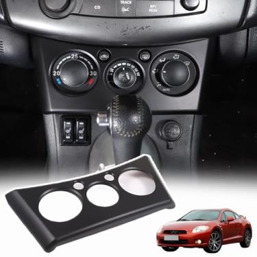 Imagem de Sekhyna Moldura de acabamento do interruptor de ajuste de ar condicionado central compatível com Mitsubishi Eclipse 2006-2011 ABS 1 peça, painel de controle central A/C acabamento da tampa do painel