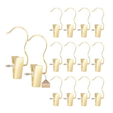 Imagem de Koobay Cabides para Botas 4,5" Cabide de Metal para Roupas Clipes Dourados para Pendurar Luvas, Sapatos, Ganchos para Roupas, Extensões de Cabelo, Perucas, Cabides Portáteis para V(4,5 Polegadas Ouro)