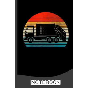 Imagem de Retro Recycling Trash Garbage Truck Sunset Old School Party Notebook: Garbage Truck Design Kids Men Women Dump Trash Trucks 120 Pages - 60 sheets - 6x9 inches
