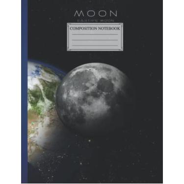 Imagem de Composition NoteBook Moon 36 Size 8.5 x 11 In, 110 pages Cute Cosy Winter Vaion Christmas Skiing Village For Children Girls Boys Kids Teens Adults Gift
