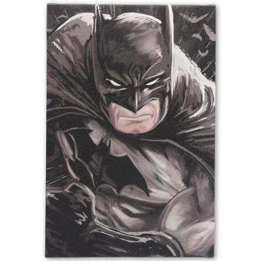 Imagem de Open Road Brands Decoração de parede em tela emoldurada DC Comics Batman and Bats Gallery - Arte de parede Batman para homem caverna ou sala de cinema