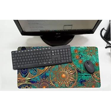 Imagem de Mouse Pad Desk Pad Grande 30x70cm - MANDALA AZUL