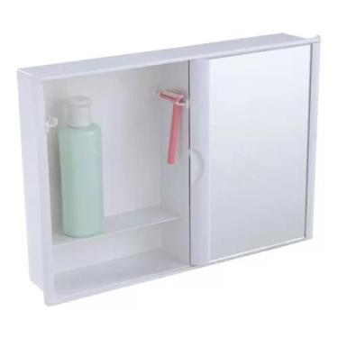 Imagem de Armário De Banheiro Com Espelho Porta De Correr 32x46,5 A23 Astra bran