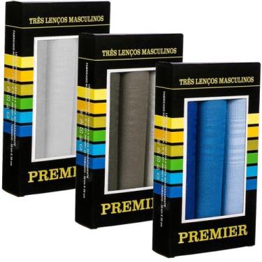 Imagem de Kit 9 Lenços De Bolso Masculinos 39x39 Presente Dia Dos Pais - Premier