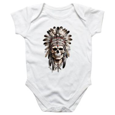 Imagem de Body intantil Caveira Indigena Cocar flechas cruzadas - Alearts, M