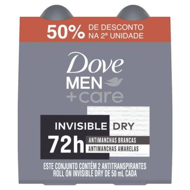 Imagem de Desodorante Dove Men Roll On Invisible Dry 2 Unidades De 50ml