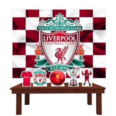 Imagem de Kit Decoração Festa de Aniversário Infantil Painel + Displays Futebol Liver pool