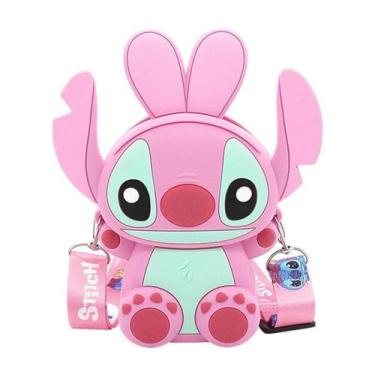 Imagem de Bolsinha Infantil Lilo Stitch Silicone Mini Com Alça Lançamento Novida