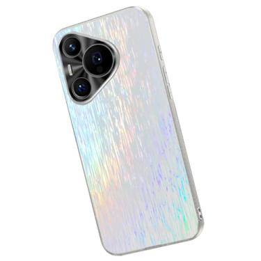 Imagem de LTLMYDAM Capa branca, 70 Ultra, fina para Huawei Pura 70 Ultra/70 Pro/70 Pro+/70, capa moderna com estampa colorida deslumbrante com tudo incluso - Capa de proteção de lente antiqueda