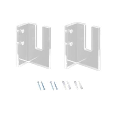 Imagem de shamjina Montado na parede rack de exibição skate fácil instalação multifuncional suporte prancha snowboard cabide para apartamento quarto, Limpar 1 Conjunto