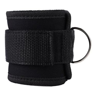 Imagem de Tornozelo de alças do tornozelo Treinamento da perna Treinamento de peso Power Strap Ring Ring Fitness Taekwondo Gym Neoprene nylon preto azul (Preto)