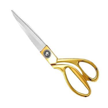 Imagem de Tesoura Alfaiate 26,2cm Profissional Costura Tecido Dourada - I.D.E.A.