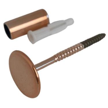 Imagem de Pino Metal 3cm Rose Bucha Plástica 7mm Espelho de Parede Fixador Duler